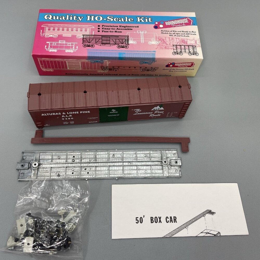 Roundhouse 50' Boxcar Kit Alturas & Lone Lonesome Pine 9480 HO Scale Kit